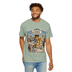 Pitbull Added "Who Let the Dogs Out?" Baldwin Harbor Animal Hospital Cute Vet Clinic T Shirt