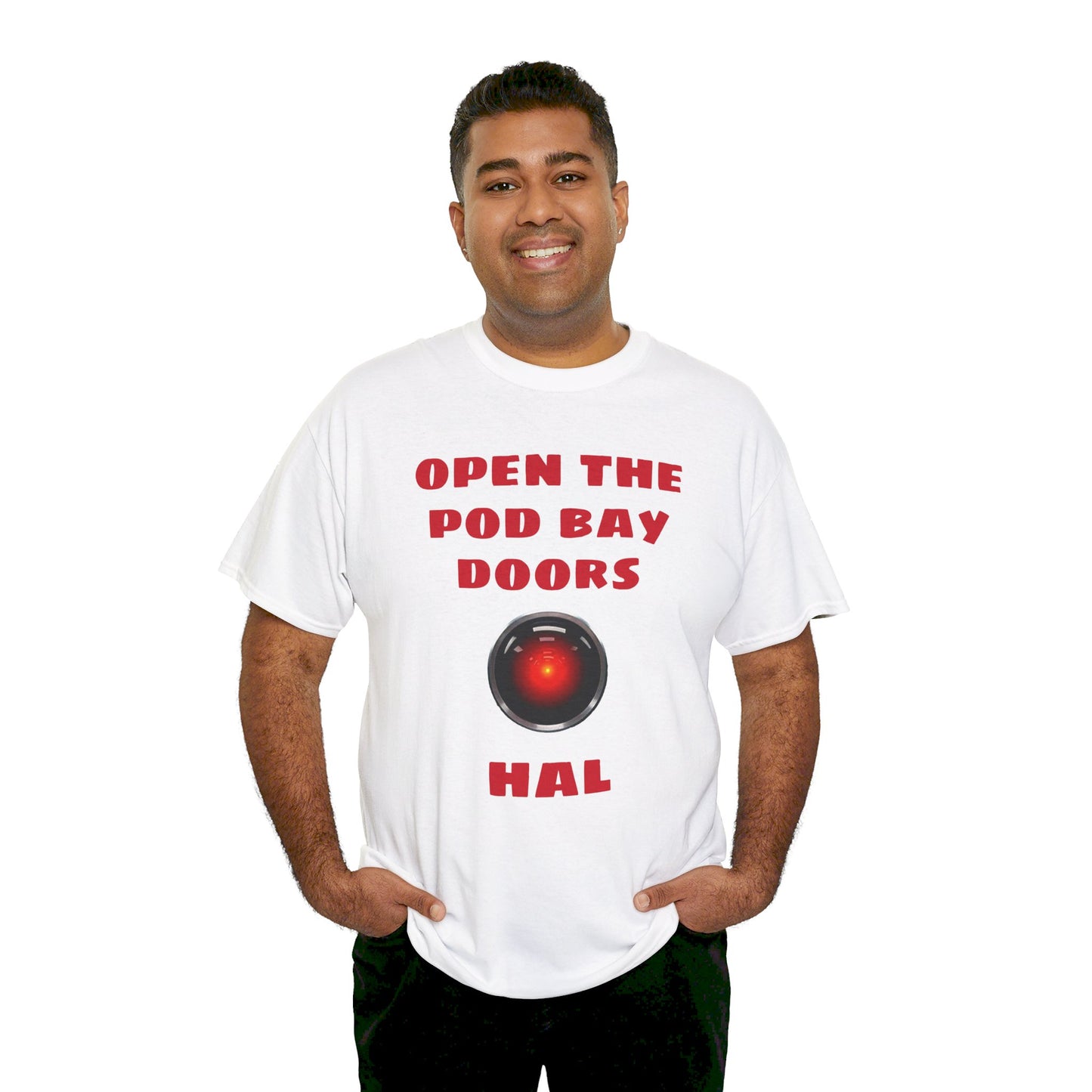 Open The Pod Bay Doors HAL, Graphic Unisex Heavy Cotton Tee