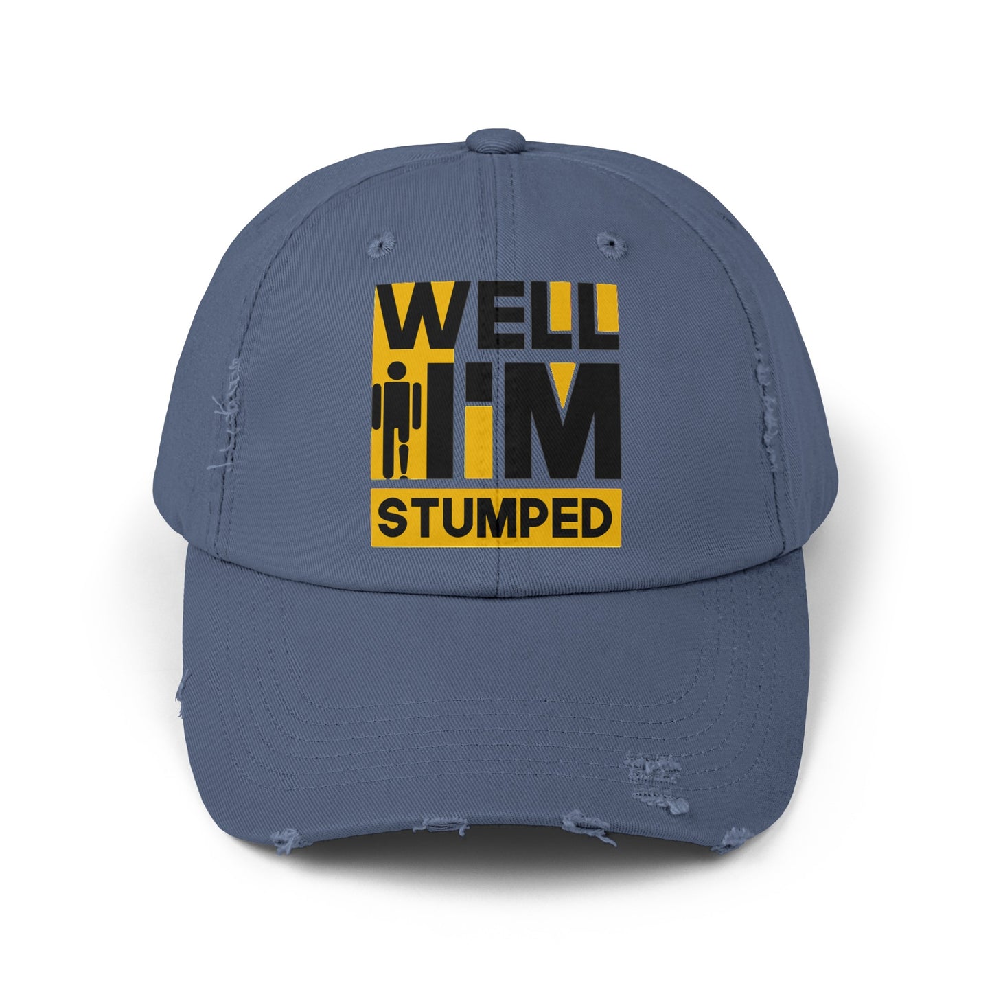 Amputee humor cap, Well I'm Stumped, retro distressed unisex hat, funny amputee cap, limb loss awareness gift, recovery encouragement gift