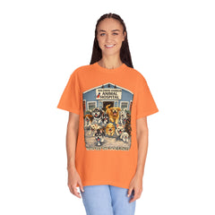 Front Graphic "Who Let the Dogs Out?" Baldwin Harbor Animal Hospital Cute Vet Clinic T Shirt