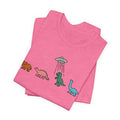 UFO and Dinosaurs Retro Unisex Jersey Short Sleeve Tee