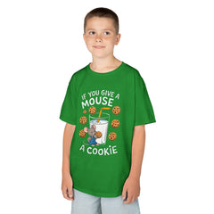Kids Heavy Cotton™ Tee - "If You Give a Mouse a Cookie" - Fun Cartoon Shirt for Young Readers