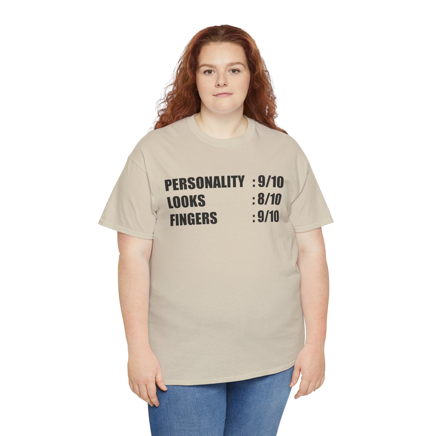 Personality, Looks, Fingers Count - Unisex Heavy Cotton Tee / Prosthetic Humor / One Leg / One Arm / Missing Fingers