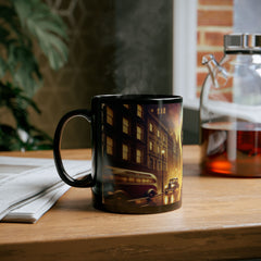 Time After Time Cyndi Lauper inspired full wrap with Lyrics Graphic - Black Mug (11oz, 15oz)