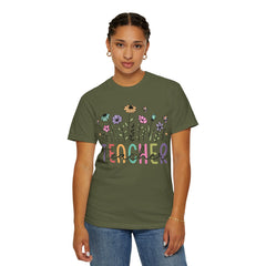 Floral Teacher Appreciation T-Shirt - Comfort Colors Soft