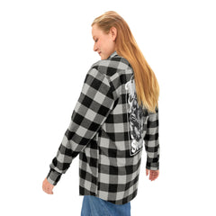 Wild Sound Wolf Guitarist Graphic - Unisex Flannel Shirt