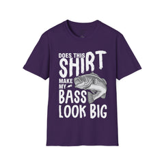 Does This Shirt Make My Bass Look Big Unisex Softstyle T-Shirt  A unique gift idea for people who love to fish