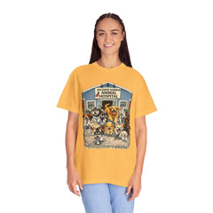 Front Graphic "Who Let the Dogs Out?" Baldwin Harbor Animal Hospital Cute Vet Clinic T Shirt