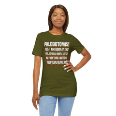 Phlebotomist Humor Tee, Funny Medical Shirt, Nurse Gift, Blood Tech Wear, Cute Phlebotomy Humor, Healthcare Apparel