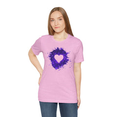 Galaxy Heart Tee — Purple or Green Splatter Heart T-Shirt