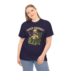 Trash Gourmet Unisex Heavy Cotton Tee, Funny Graphic T-Shirt, Quirky Casual Wear, Unique Gift for Food Lovers, Eco-Friendly Apparel