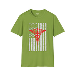 American Doctor - Unisex Softstyle T-Shirt | Doctor Awareness, Medical Wear, Gift For Him, Scrubs Lover, Hospital Staff Gift, Gift For Him