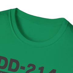 DD-214 Alumni with American Flag  Unisex Softstyle T-Shirt