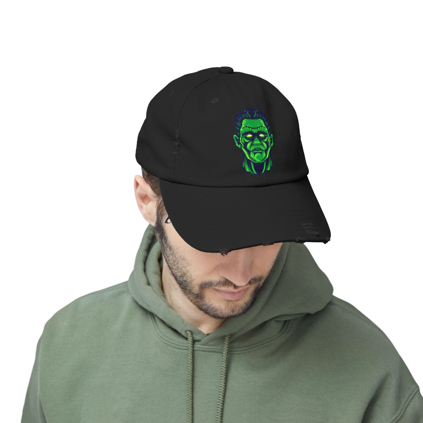 Frankenstein Unisex Distressed Cap