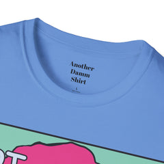HOT Pink Cotton Candy Haired Pop Art Lady Unisex Softstyle T-Shirt