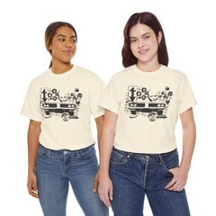Abstract Retro Racing Car Unisex Heavy Cotton Tee | Perfect for Car Enthusiasts, Father's Day Gift, Casual Wear, Vintage Style, Unique Graphic Shirt