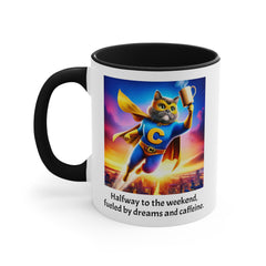 Wednesday Funny Cat Quote Mug, 11 oz, 15 oz