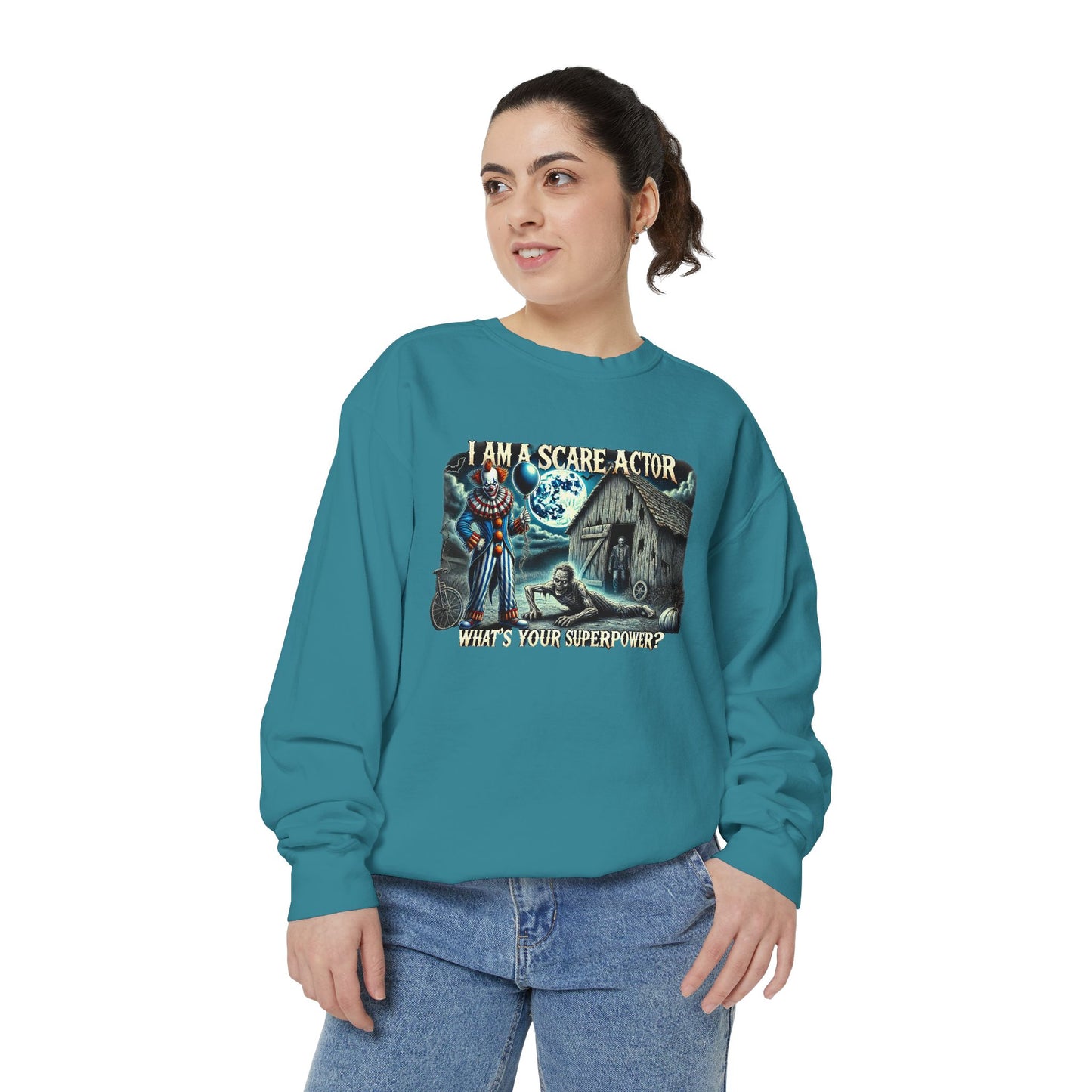 Scare Actor Halloween Unisex Garment-Dyed Sweatshirt