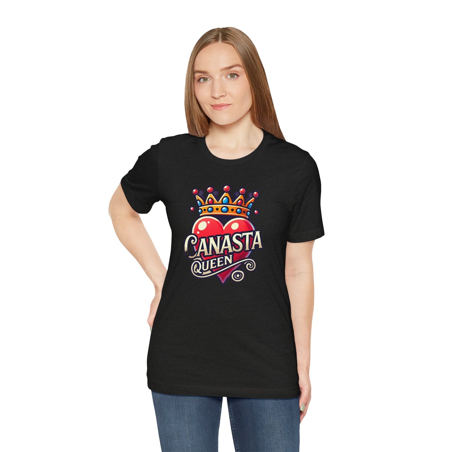 Canasta Queen Crown and Heart - Graphic Unisex Tee