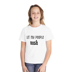 Youth Midweight Tee - 'Let My People Nosh' Foodie T-Shirt for Kids