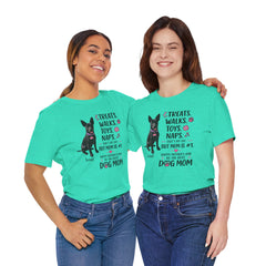 Personalized Your Dog and its name Mother's Day T-Shirt — 'Treats. Walks. Toys. Naps.