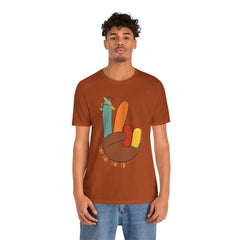 Thankful Teacher T‑Shirt – Hand Turkey Teacher Appreciation Tee