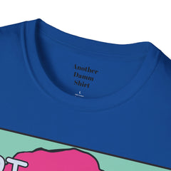 HOT Pink Cotton Candy Haired Pop Art Lady Unisex Softstyle T-Shirt