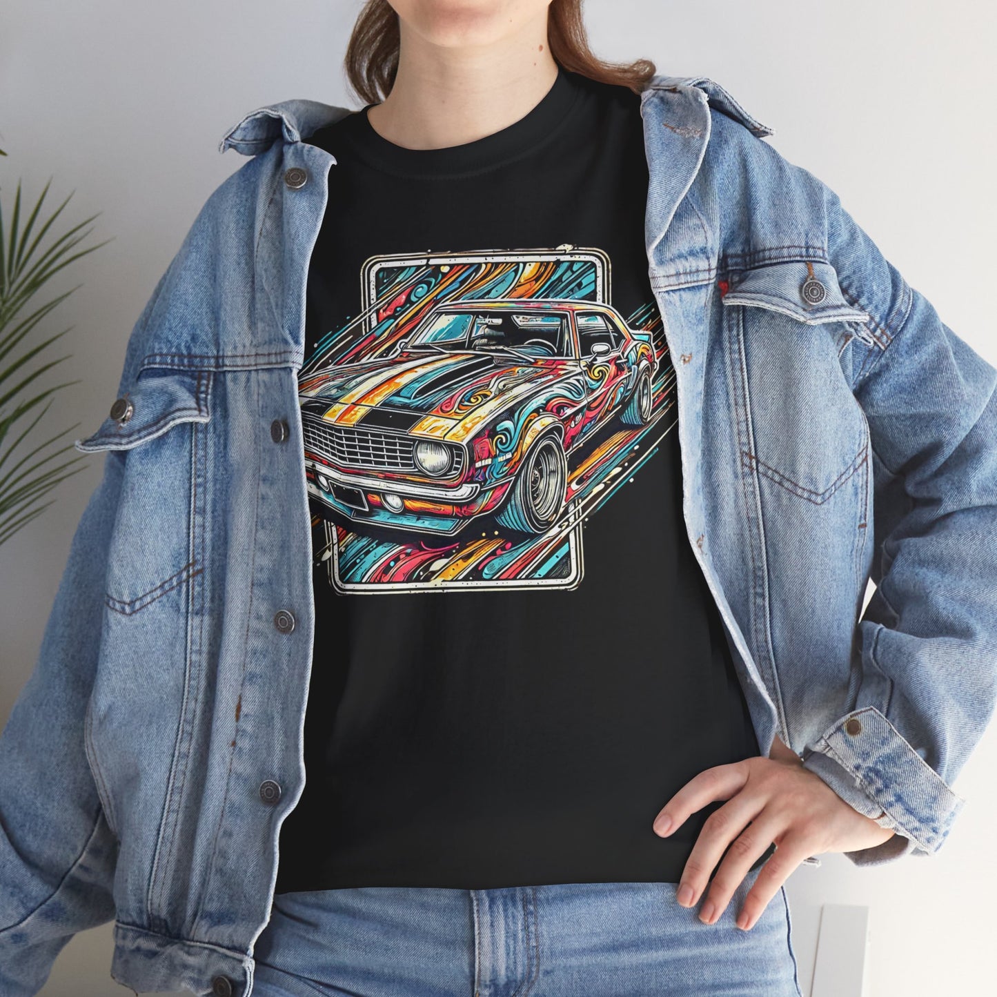 Graffiti Mania Chevy Camaro Graphic - Unisex Heavy Cotton Tee