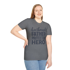 Husband Father Protector Hero Unisex Softstyle T-Shirt