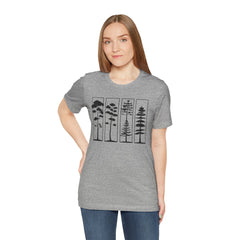 Nature-Inspired Unisex Jersey Tee, Tree Graphic T-Shirt, Eco-Friendly Fashion, Gift for Nature Lovers, Casual Wear, Outdoor Adventure