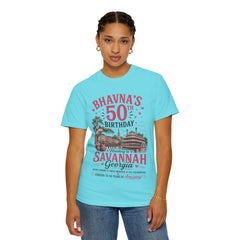 Bhavna Personalized 50th Birthday Girls Trip Savannah, Georgia T-Shirt