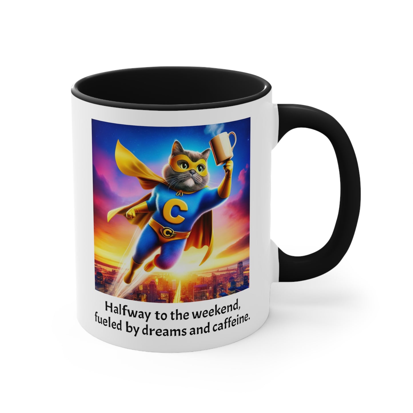 Wednesday Funny Cat Quote Mug, 11 oz, 15 oz