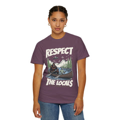 Bigfoot and Alien Outdoor Canoe Adventure - Respect The Locals T-Shirt