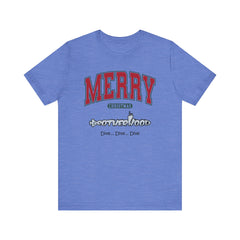 Big MERRY CHRISTMAS Submarine Brotherhood -Unisex Jersey Short Sleeve Tee