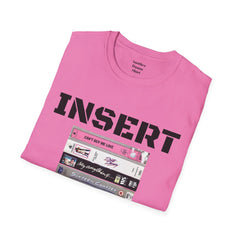 THE 80S VHS Tape Stack  - Unisex Softstyle T Shirt