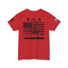 R.E.D. American Flag Submariner T-Shirt — "Until They Come Home" Patriotic Tee