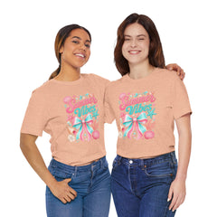 Summer Vibes Tee — Pastel Seashell Bow Beach T-Shirt