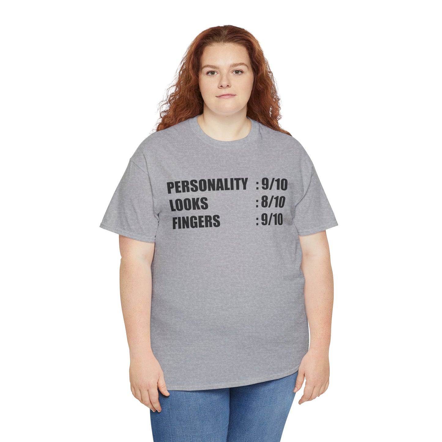 Personality, Looks, Fingers Count - Unisex Heavy Cotton Tee / Prosthetic Humor / One Leg / One Arm / Missing Fingers