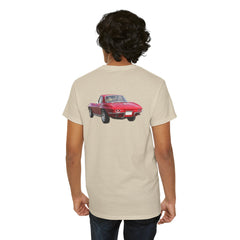 Red Corvette Summer Unisex Tee - I'm Vetted For Life Front and Back Image T Shirt