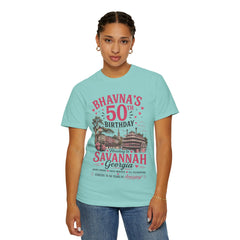 Bhavna Personalized 50th Birthday Girls Trip Savannah, Georgia T-Shirt