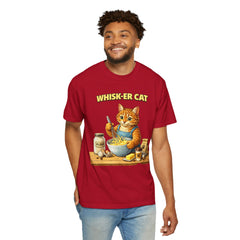 Whisker Cat Baking T-Shirt — Cute Cat Chef Graphic Tee