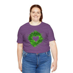 Galaxy Heart Tee — Purple or Green Splatter Heart T-Shirt