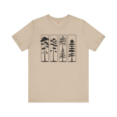 Nature-Inspired Unisex Jersey Tee, Tree Graphic T-Shirt, Eco-Friendly Fashion, Gift for Nature Lovers, Casual Wear, Outdoor Adventure