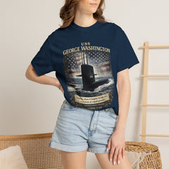 USS George Washington SSBN 598 Submarine T-Shirt with a quote from its namesake