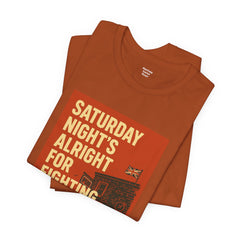 Music Inspired Unisex Tee - Saturday Nights All Right For Fighting Graphic