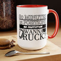 FUNNY RUGBY MUG  Two-Tone Coffee Mug, 15oz