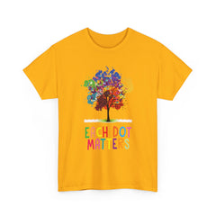 EACH DOT MATTERS Tree Unisex Heavy Cotton Tee / International Dot Day / Happy Dot Day / Teachers / Children / Elementary School