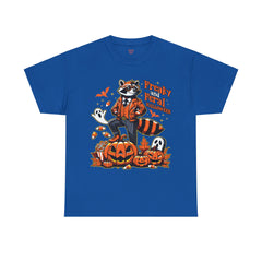 Freaky And Feral Halloween Raccoon! Graphic Unisex Heavy Cotton Tee