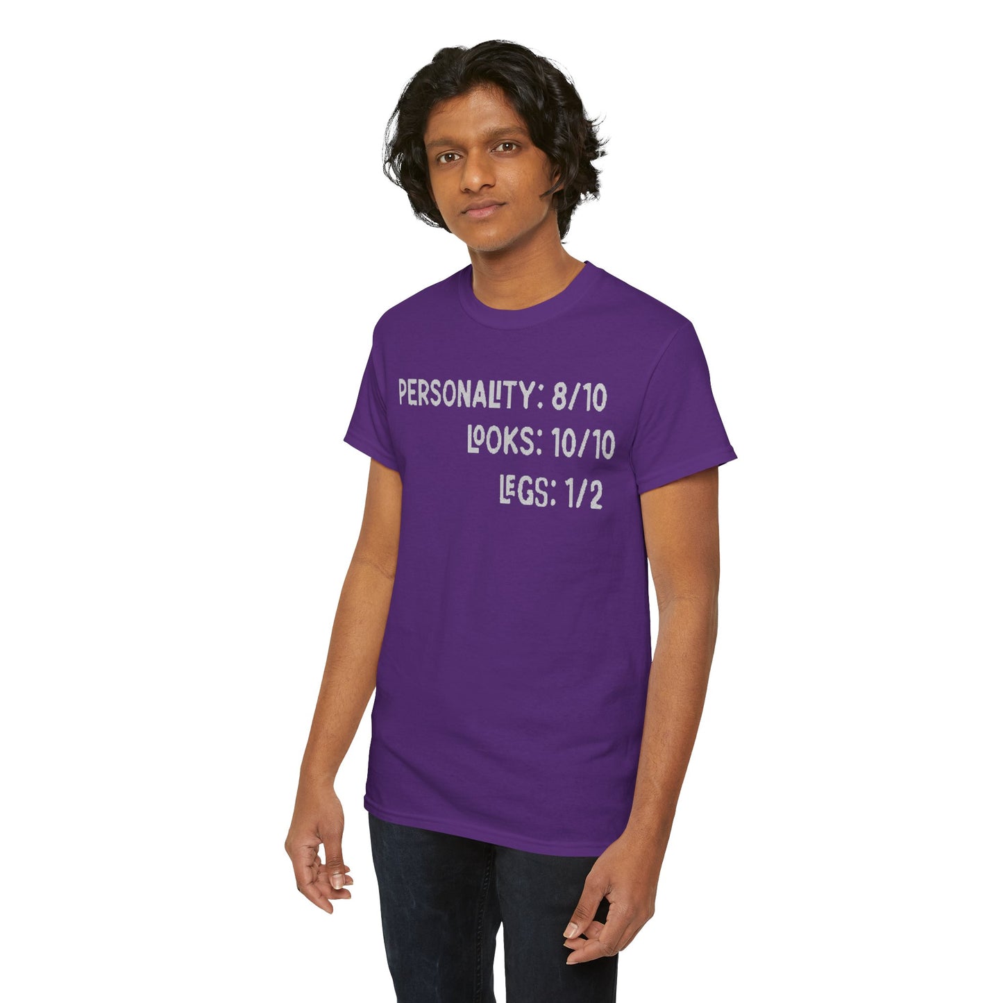 Personality, Looks, Fingers Count - Unisex Heavy Cotton Tee / Prosthetic Humor / One Leg / One Arm / Missing Fingers