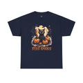 Black Cat And Pumpkin! Graphic Unisex Heavy Cotton Tee